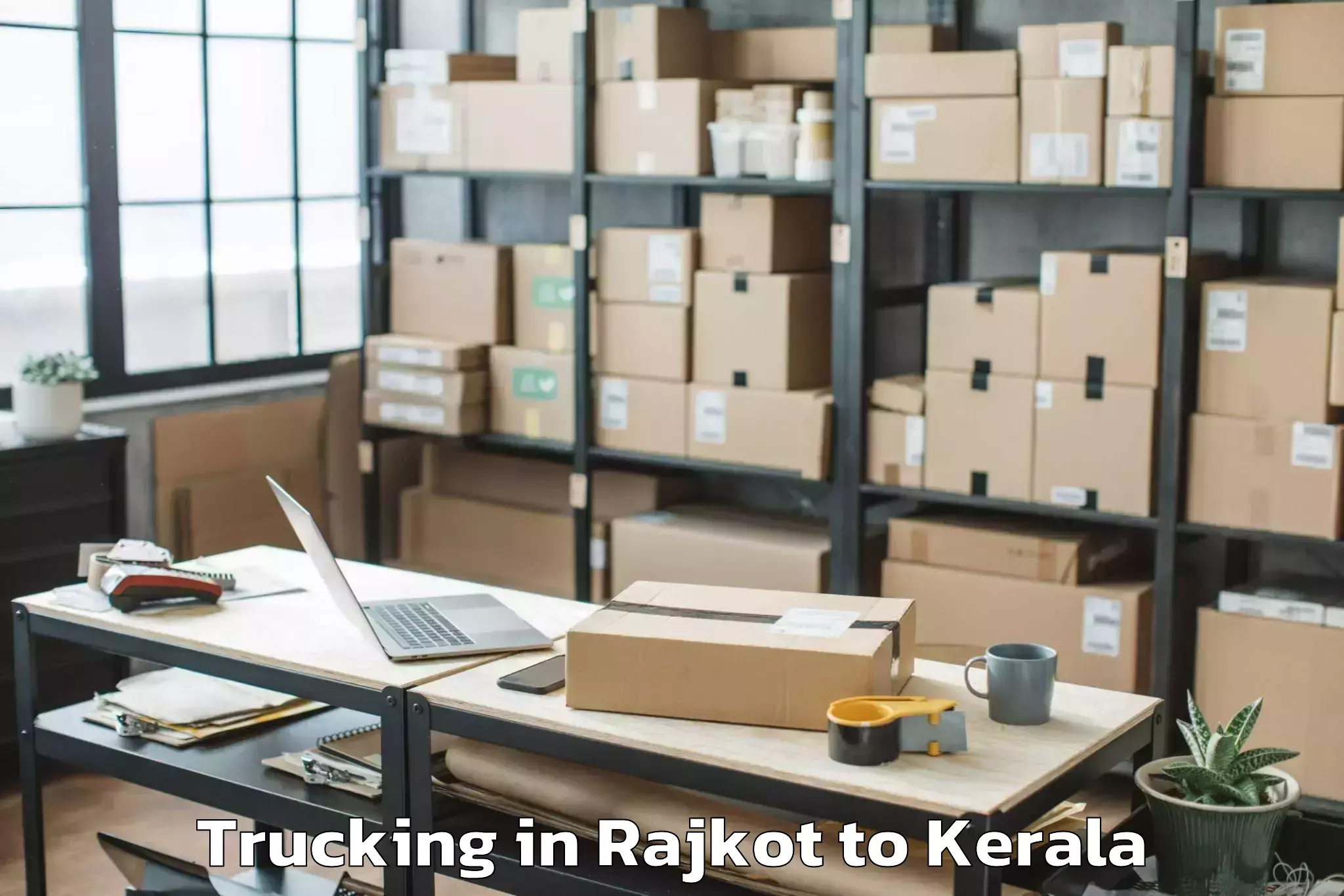 Top Rajkot to Kunnamkulam Trucking Available